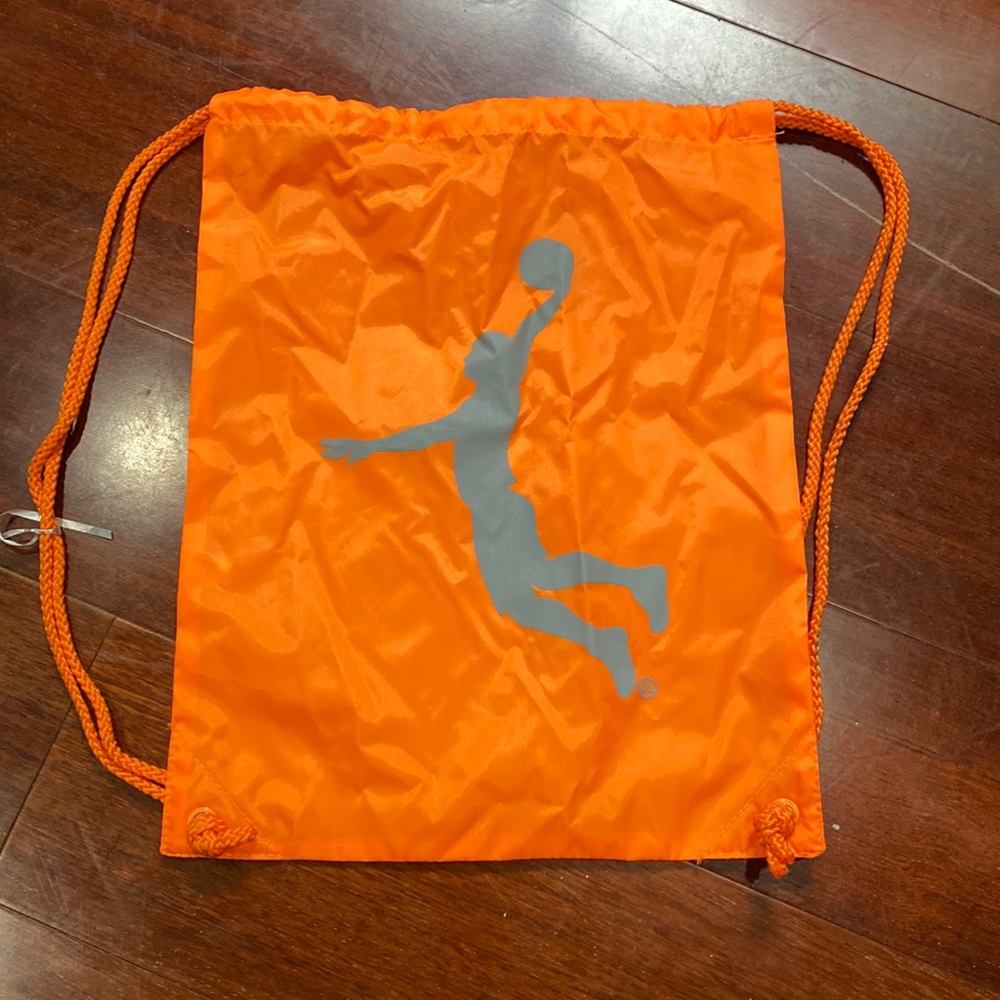 Basketball orange drawstring bag NwT
